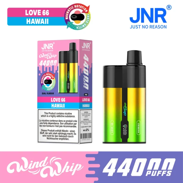 JNR Vapes WindWhip 44k Puffs 2% Nicotine Content