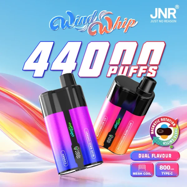 JNR Vapes WindWhip 44k Puffs 2% Nicotine Content